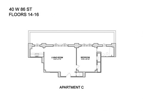 Floor plan for 2 beds, 2 baths, 1577 sqft